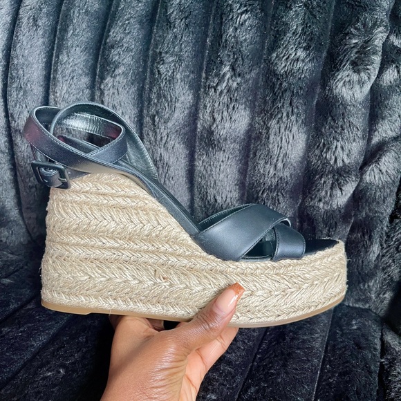 Christian Louboutin leather wedges